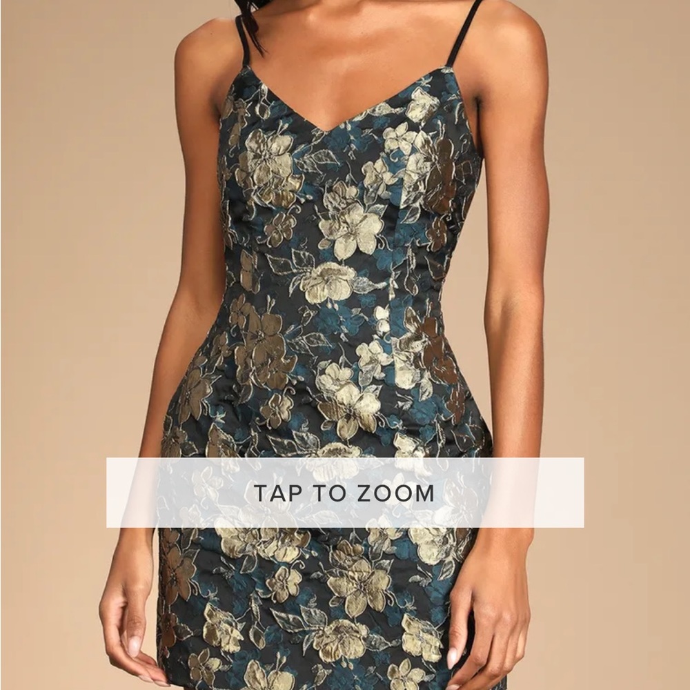 Never-Ending Love Black Floral Jacquard Sleeveless Mini Dress LULUS XL